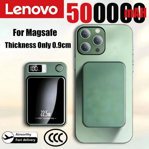 Lenovo 50000mAh Wireless Magnetic Power Bank 22.5w Super Fast Charging